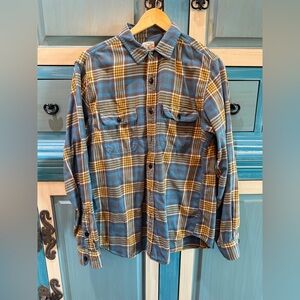 J. Crew Blue and Yellow Plaid Flannel Shirt